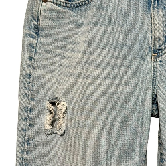 AG Adriano Goldschmied The Isabelle High Rise Straight Leg Denim Distressed Jean - Picture 6 of 13